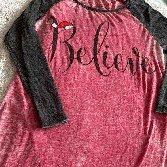 Distressed “Believe” Women’s Shirt - Picture 1 of 3
